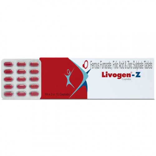 LIVOGEN-Z 1X15TAB (Ferrous Fumarate Folic Acid)