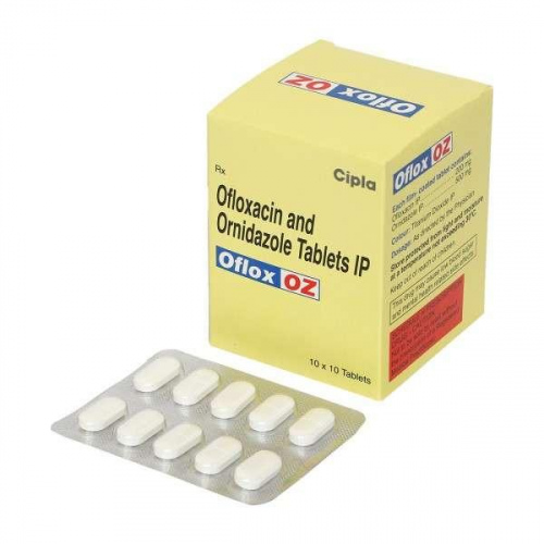 OFLOX OZ  1X10TAB (Ofloxacin 200mg, Ornidazole 500mg),