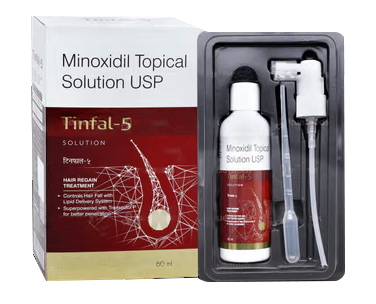 TINFAL SOLUTION (2) 60ML (Minoxidil 5 wv)