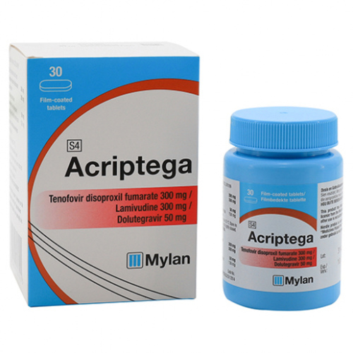 ACRIPTEGA 30 TAB (Dolutegravir 50mg, Lamivudine 300mg, Tenofovir Disoproxil Fumarate 300mg)