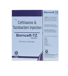 BORNCEFT-TZ 1.125GM (Ceftriaxone 1000mg, Tazobactam 125mg injection)