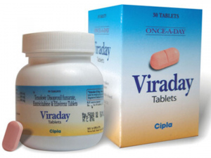 VIRADAY 30tab (Emtricitabine, Tenofovir disoproxil fumarate, Efavirenz)