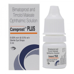 CAREPROST PLUS EYE DROP 3ML (Bimatoprost 0.3mg/ml, Timolol 5mg/ml)