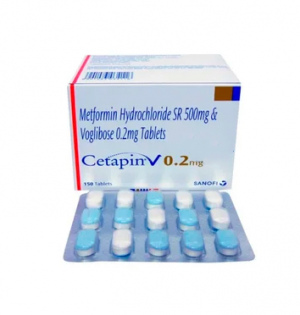 CETAPIN V-0.2 15 tab. (Metformin 500mg, Voglibose 0.2mg)