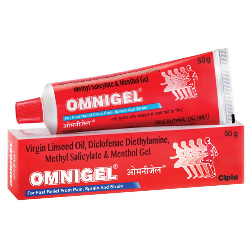 OMNIGEL 50GM (Diclofenac Sodium 1 ww, Methyl Salicylate IP 10 ww, Menthol IP 5 ww, Benzyl Alcohol IP 1 ww)