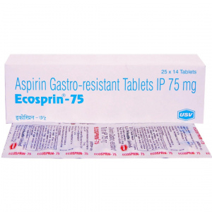 ECOSPRIN-75 350tabs (Aspirin 75mg, Clopidogrel 75mg)