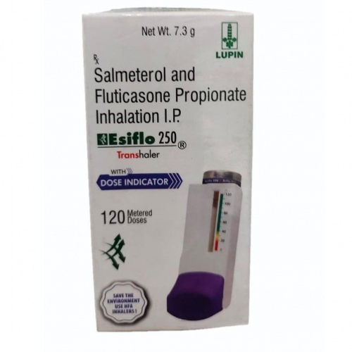Esiflo 250 Transhaler (Salmeterol 50mcg, Fluticasone Propionate 250mcg).