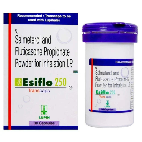ESIFLO TRANSCAP 30CAP (Salmeterol 50mcg + Fluticasone Propionate 250mcg)
